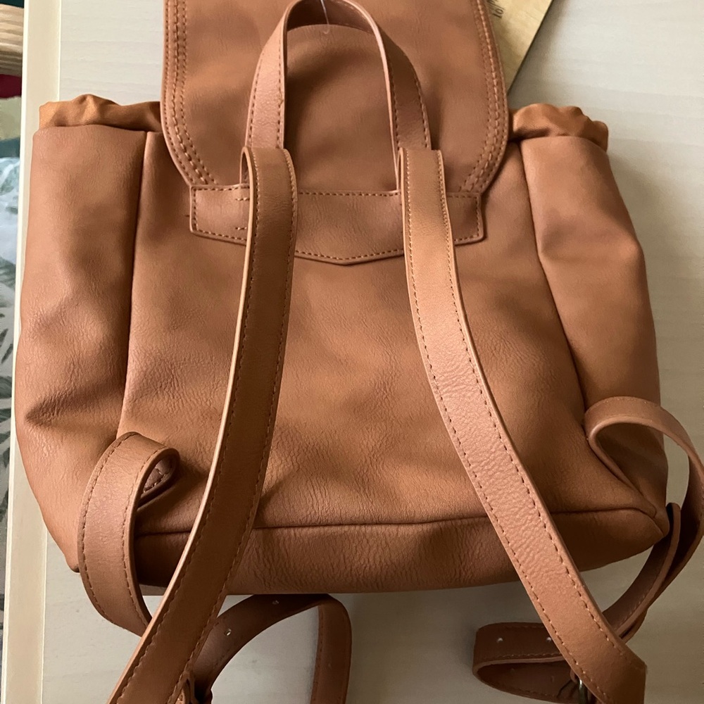 Universal Thread Tan Backpack With Structured Des… - image 2